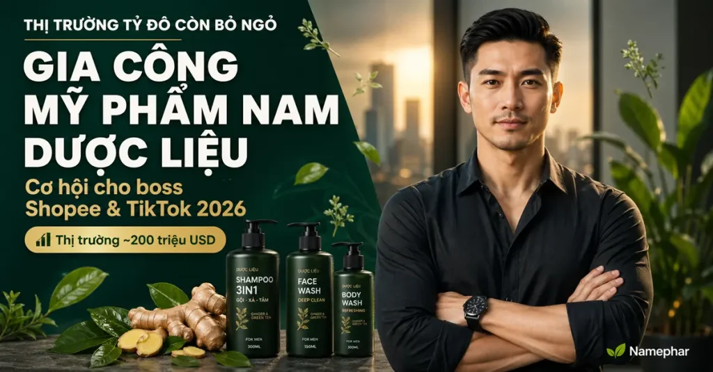 gia công mỹ phẩm nam dược liệu thị trường tỷ đô cơ hội 2026 namephar