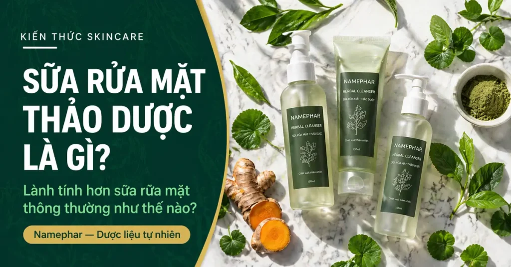 sữa rửa mặt thảo dược là gì thành phần dược liệu tự nhiên namephar