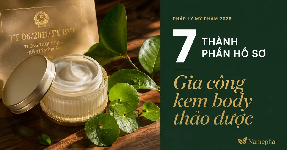 Hồ sơ pháp lý gia công kem body thảo dược