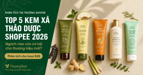top 5 kem xả thảo dược bán chạy shopee 2026 phân tích ngách namephar