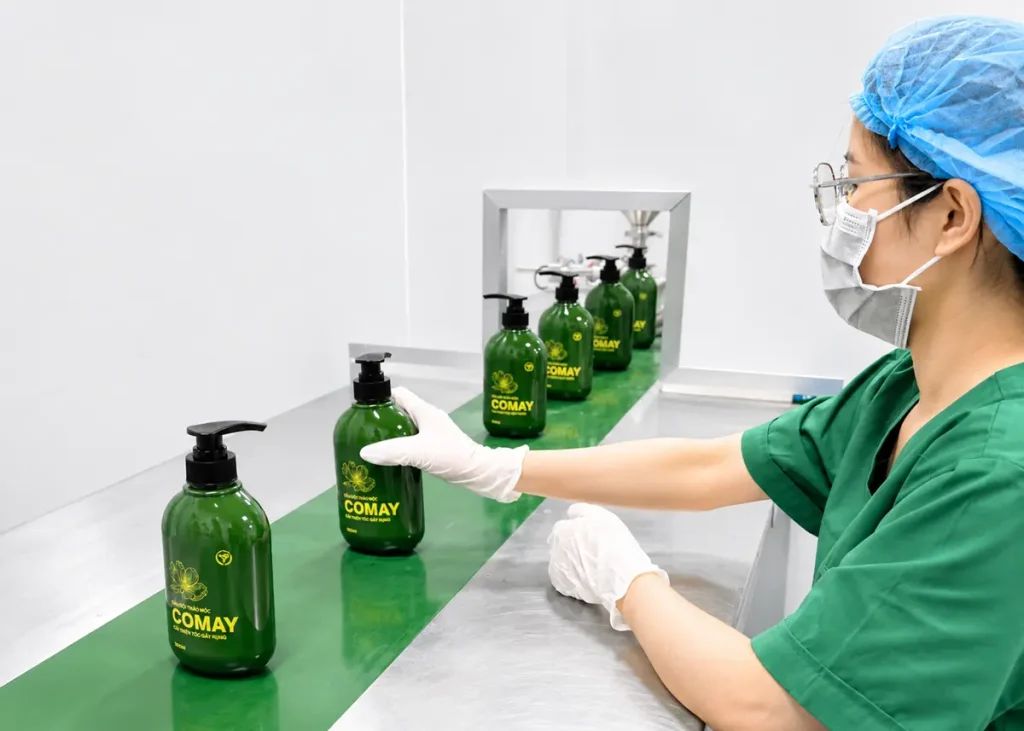 gia công dầu gội thảo dược tại nhà máy Namephar 